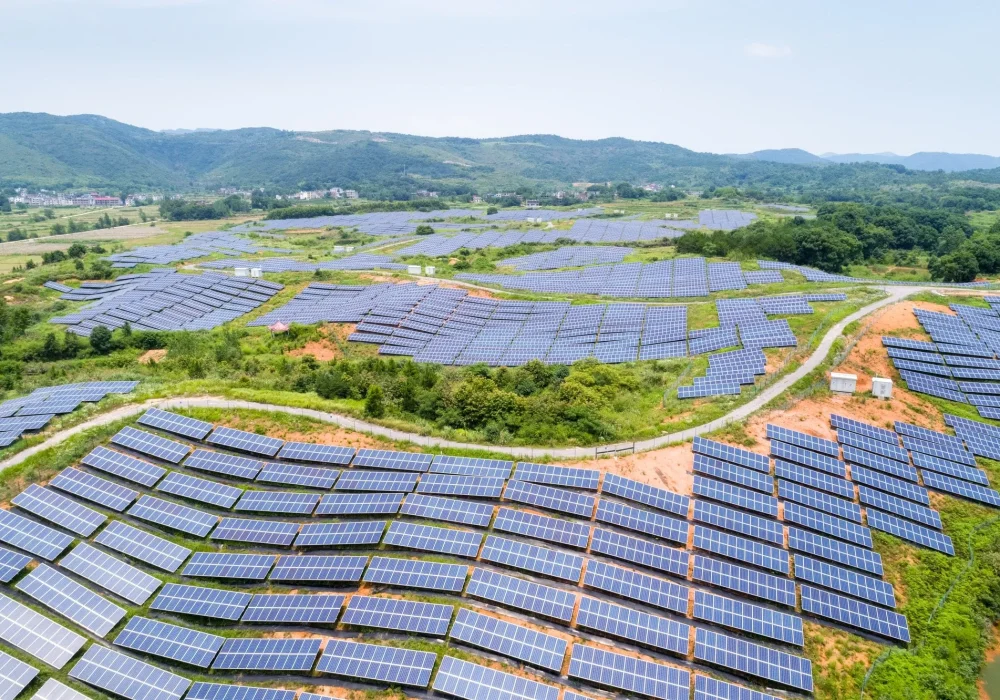 solar-power-station-on-hillside-aerial-view-of-renewable-energy